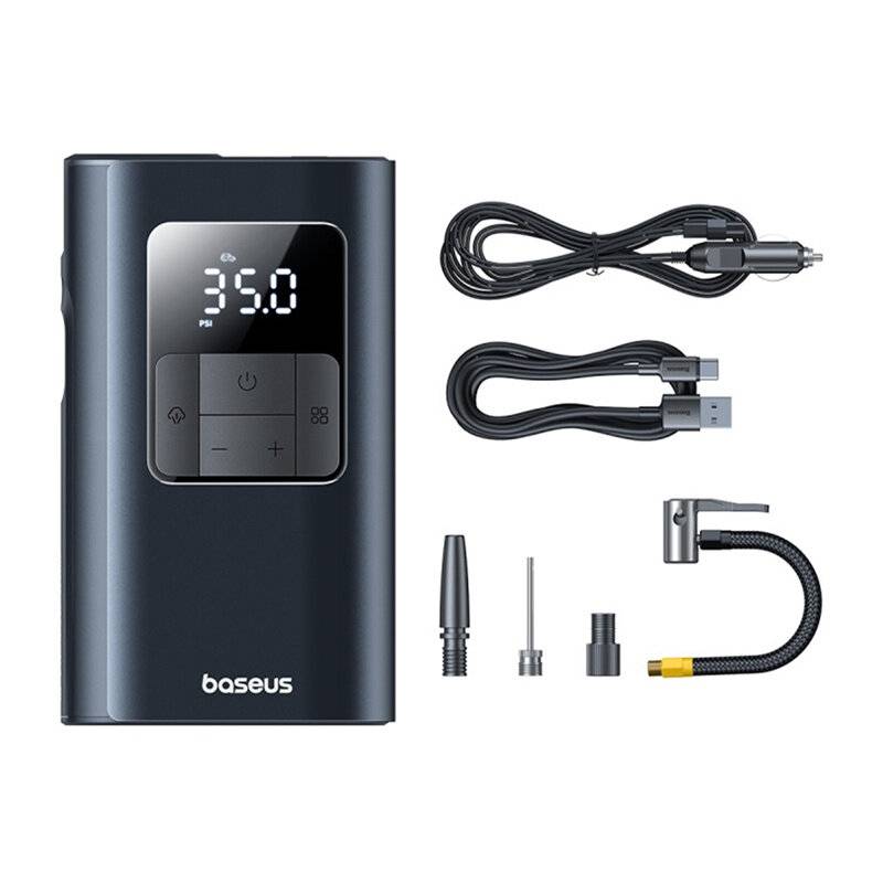 Baseus PrimeTrip VA1 2-in-1-Pumpe mit Taschenlampe, schwarz