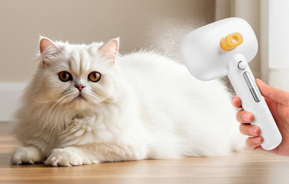 Rojeco Haarpflegebürste mit Dampffunktion (weiß)