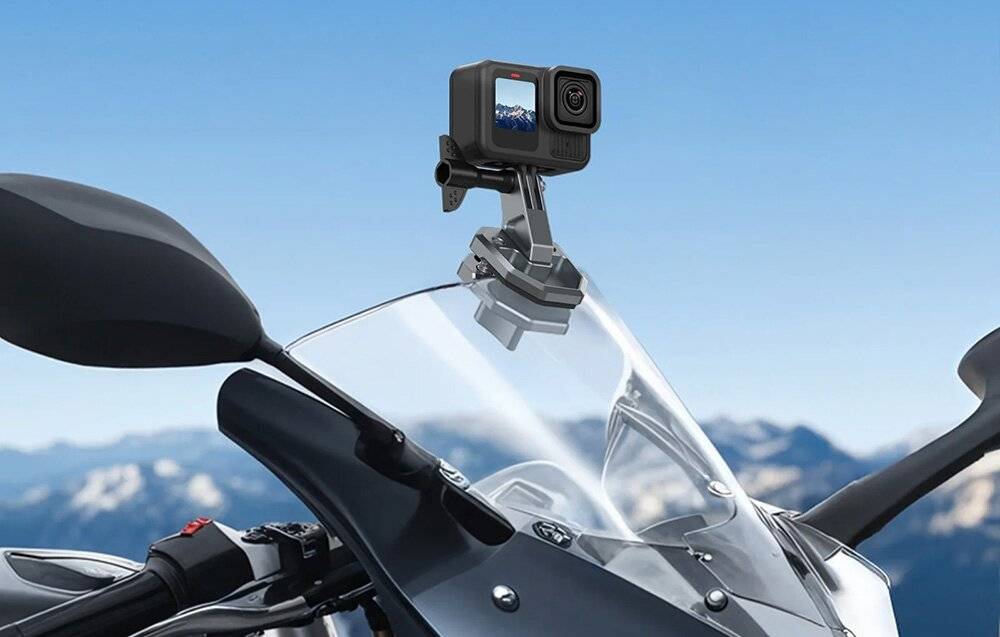 Telesin Motorradhalterung für Sportkameras