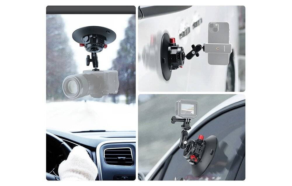 Halterung mit Saugnapf 1/4 Zoll Neewer CA013 für Sportkameras (DJI Action, GoPro, Insta360)