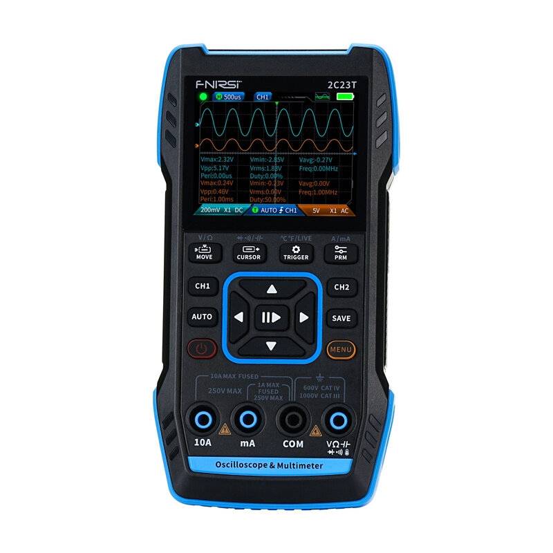 Tragbares 3-in-1-Oszilloskop FNIRSI 2C23T Multimeter-Signalgenerator