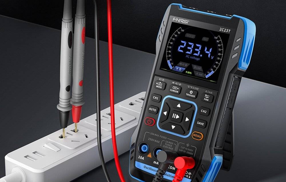 Tragbares 3-in-1-Oszilloskop FNIRSI 2C23T Multimeter-Signalgenerator