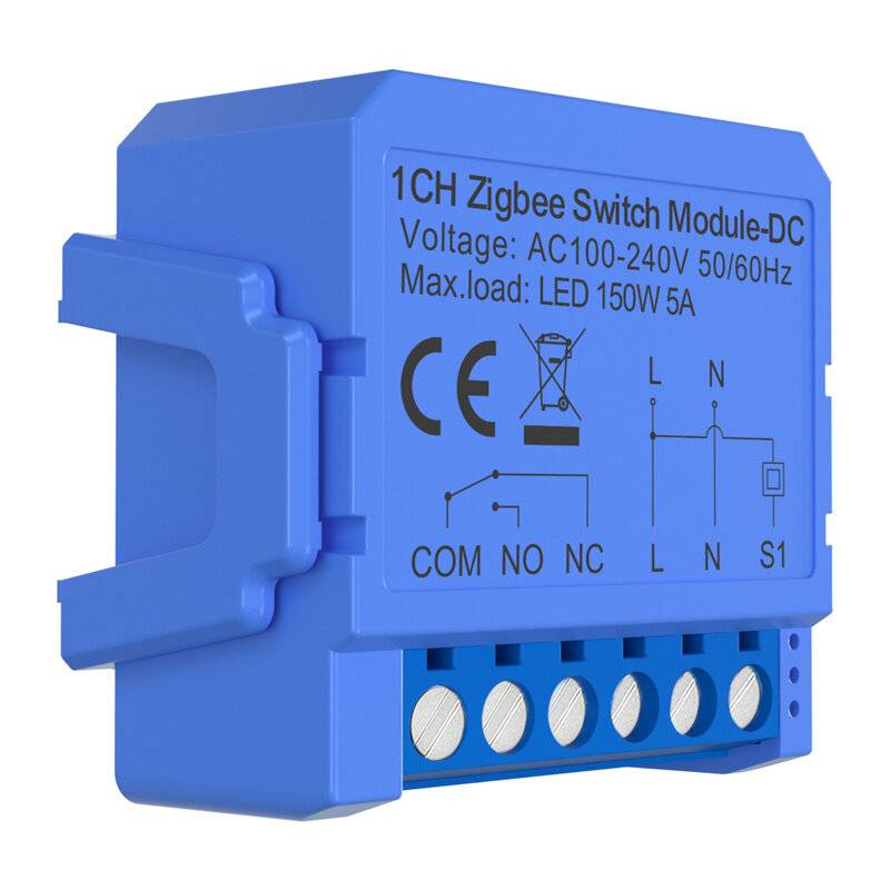 1-Kanal-ZigBee-Schaltmodul mit potentialfreiem Kontakt Avatto ZWSM16-DC32V-1