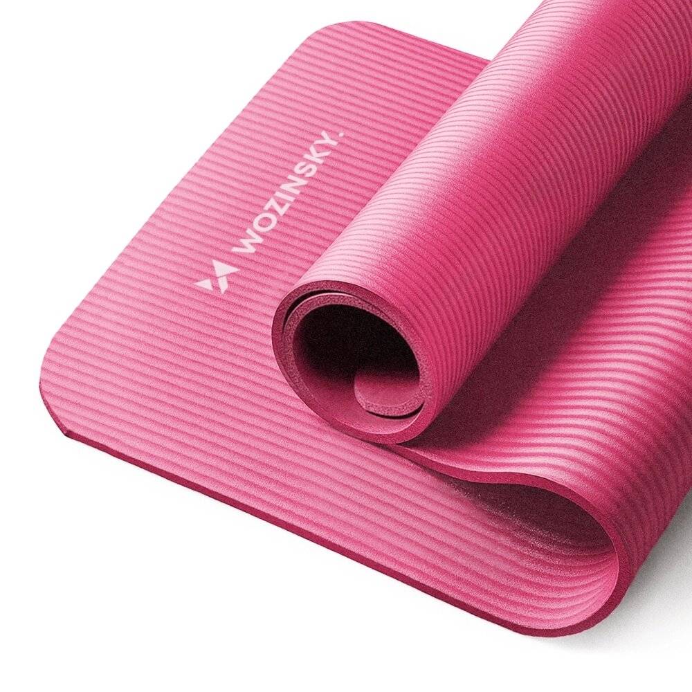 Wozinsky Gymnastikmatte 181 x 63 x 0,9 cm dicke Gymnastik Yogamatte rosa
