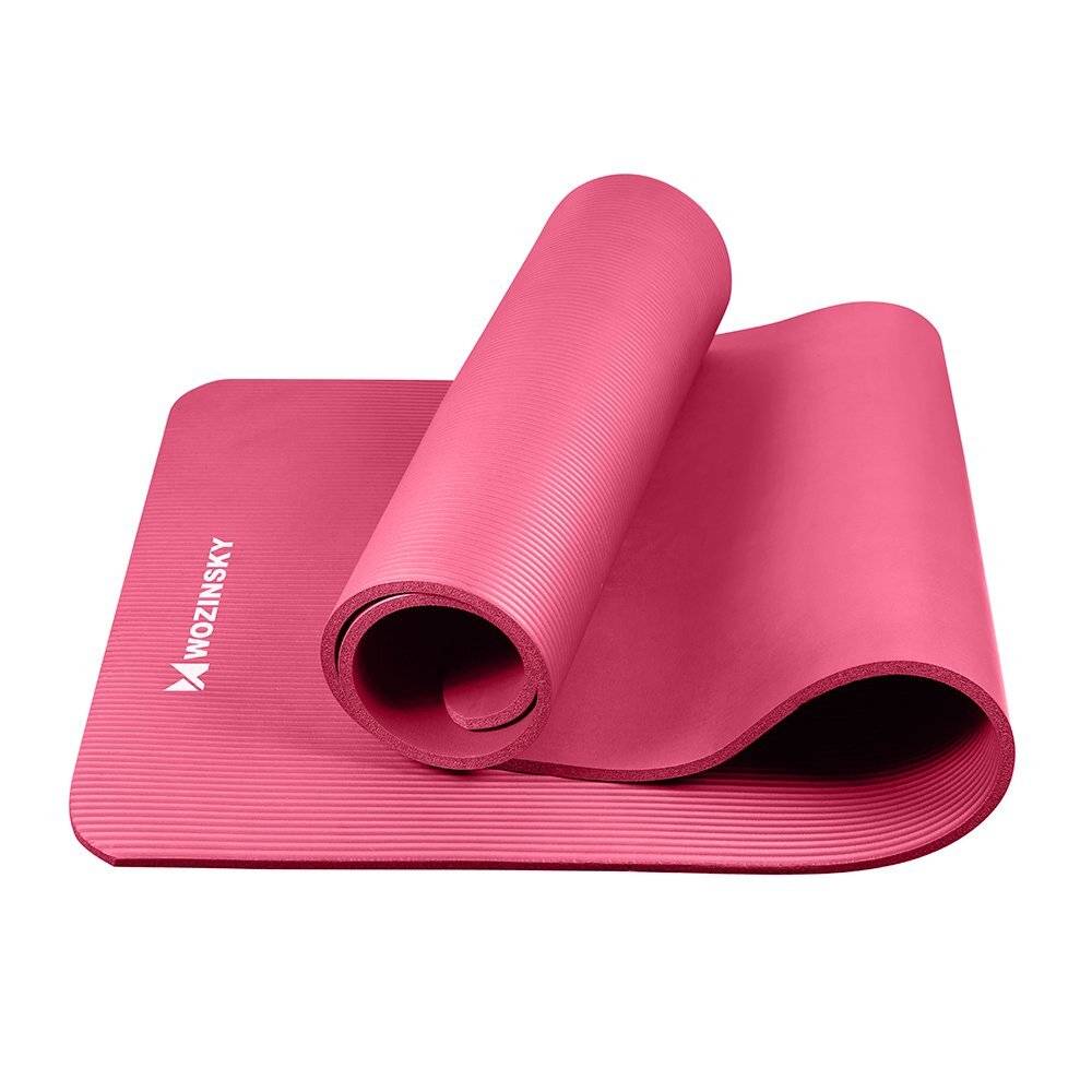 Wozinsky Gymnastikmatte 181 x 63 x 0,9 cm dicke Gymnastik Yogamatte rosa