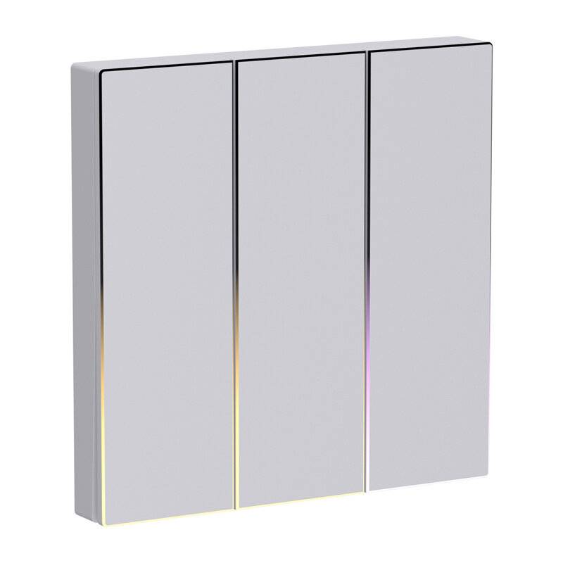 Ein kompakter, grau bezogener tragbarer Beamer mit einer kreisförmigen Linse auf der rechten Seite, ausgestattet mit einem Riemen zum einfachen Tragen.