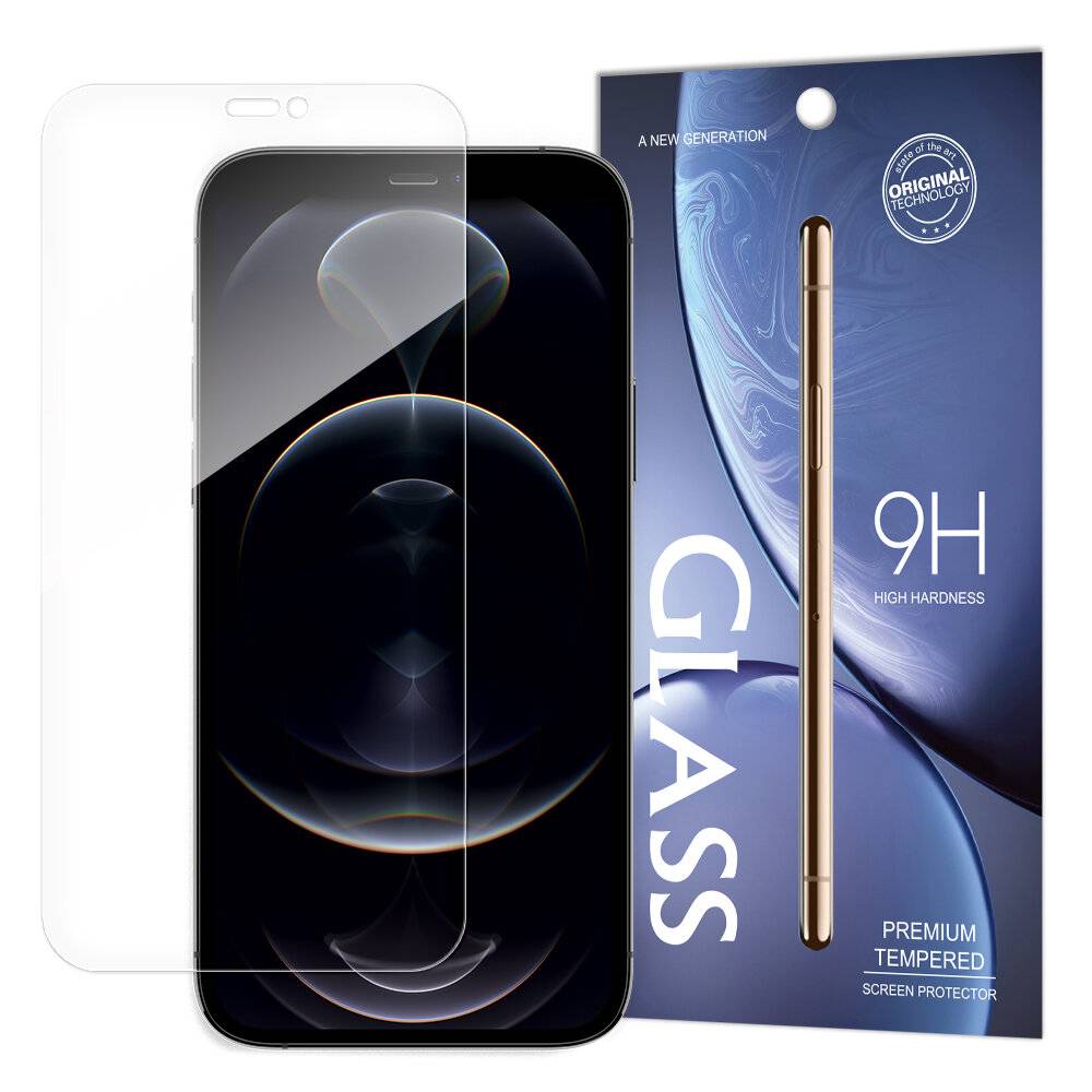 Tempered Glass gehärtetes Glas 9H iPhone 16e / 14 13 Pro Verpackung - Umschlag