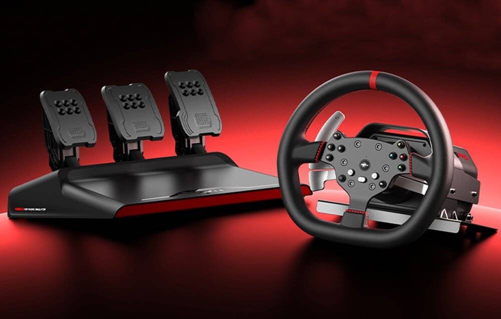 PXN-V10 Pro Gaming-Set – Lenkrad + Pedale + Befestigungsklammern