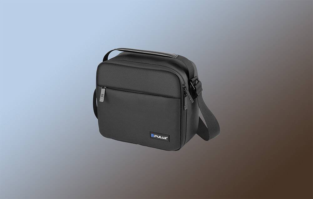 Ein Nahaufnahmebild von eleganten, modernen kabellosen Ohrhörern mit einem geschwungenen, glänzend schwarzen Design, das auf einem hellgrauen Hintergrund ruht.