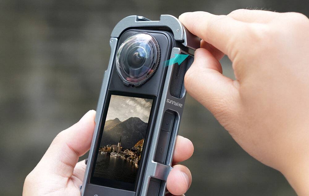 Sunnylife Metall-Magnetrahmen mit Silikon-Objektivabdeckung für Insta360 X5