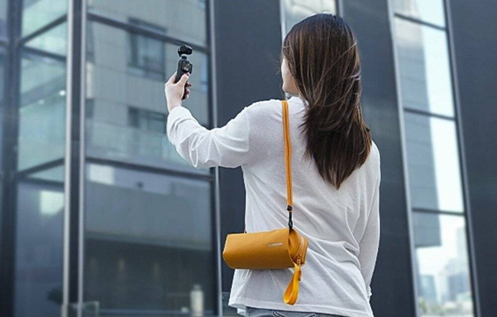 Sunnylife Tasche für OSMO 360/ Insta360 GO Ultra/ OP 3/ Sportkamera/ Smartphone/ OSMO (gelb)