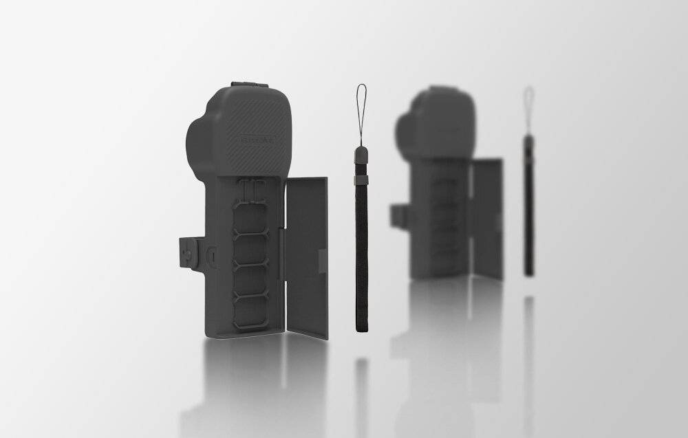 Sunnylife Schutzhülle mit Trageriemen und Umhängeband für Osmo Pocket 3 (grau)