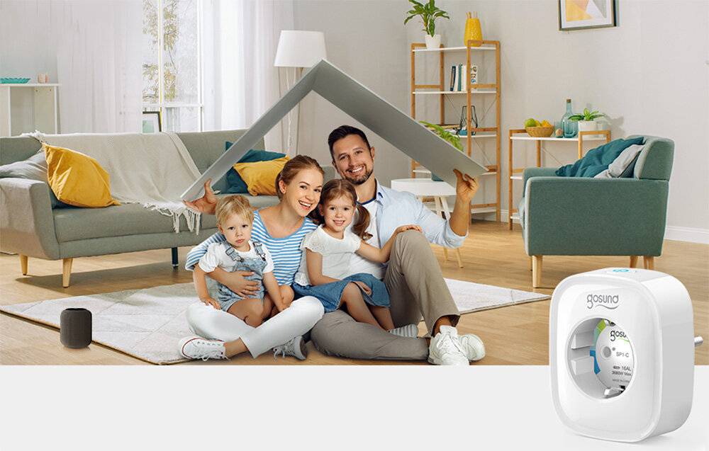Gosund SP1-HE WiFi-Smart-Steckdose, 2 Stück (HomeKit) (Zweierpack) 16 A