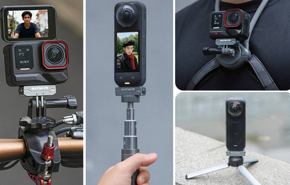 Sunnylife AD020 Magnetadapter aus Aluminium für Insta360 X5 / Ace / Ace Pro 2 / 1