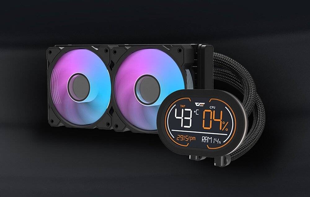 Darkflash DH240D v2 CPU-Wasserkühler (schwarz)