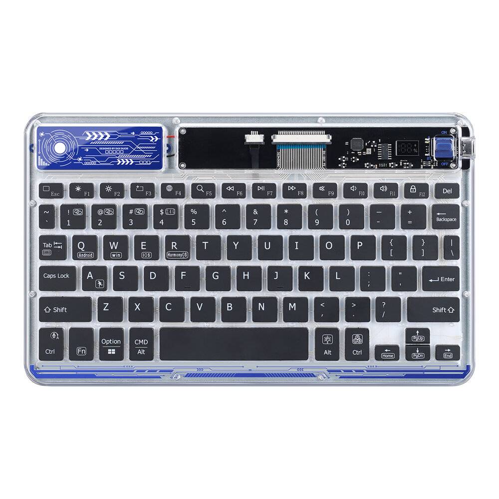 Dux Ducis Keyboard (CK Series) Kabellose Tastatur für Laptop/Tablet/Telefon – Transparent
