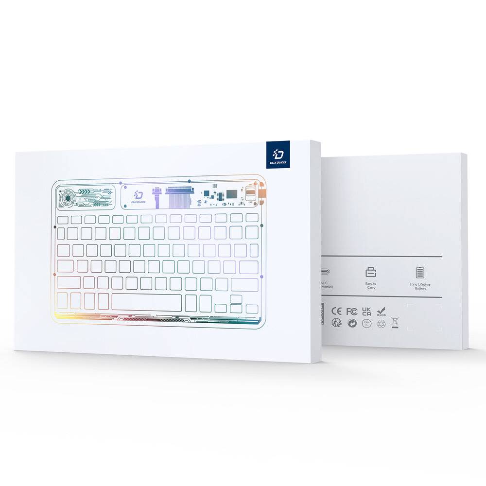 Dux Ducis Keyboard (CK Series) Kabellose Tastatur für Laptop/Tablet/Telefon – Transparent