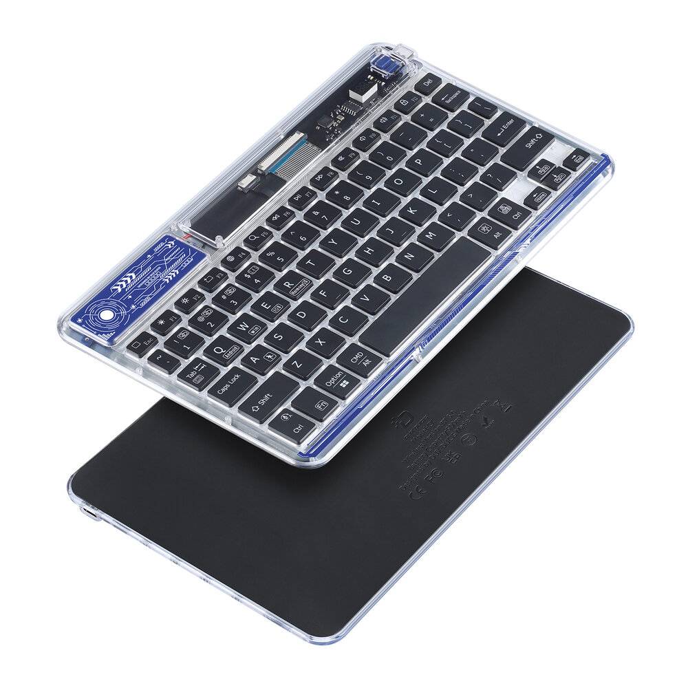 Dux Ducis Keyboard (CK Series) Kabellose Tastatur für Laptop/Tablet/Telefon – Transparent
