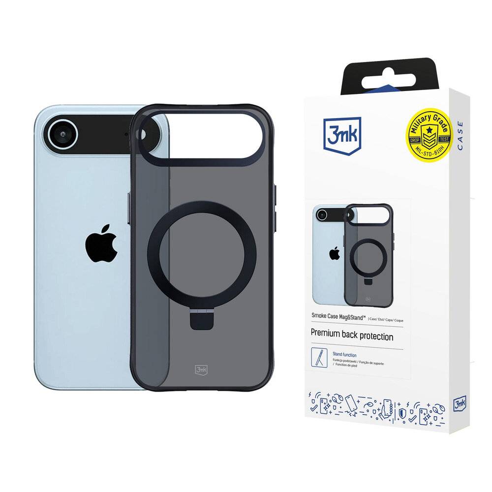 3mk Smoke Case Mag&Stand iPhone Air - Schwarz