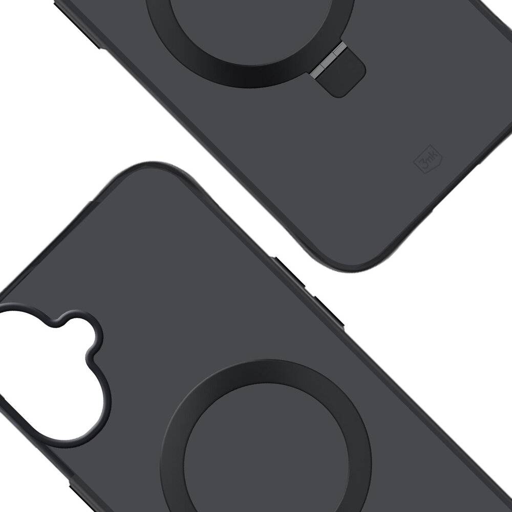 3mk Smoke Case Mag&Stand iPhone 17 - Schwarz