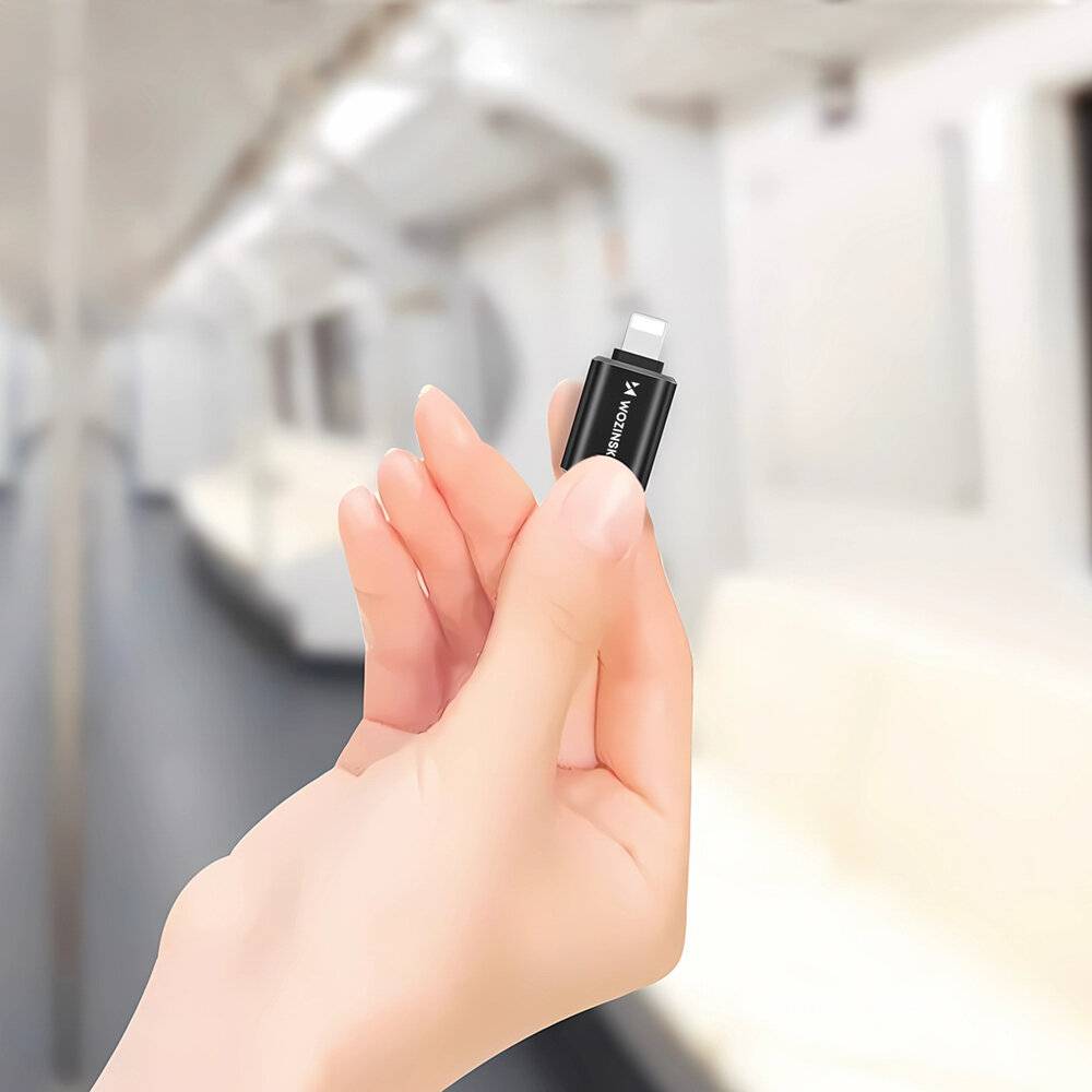 Wozinsky WALC-01 Lightning auf USB-C Adapter - Schwarz
