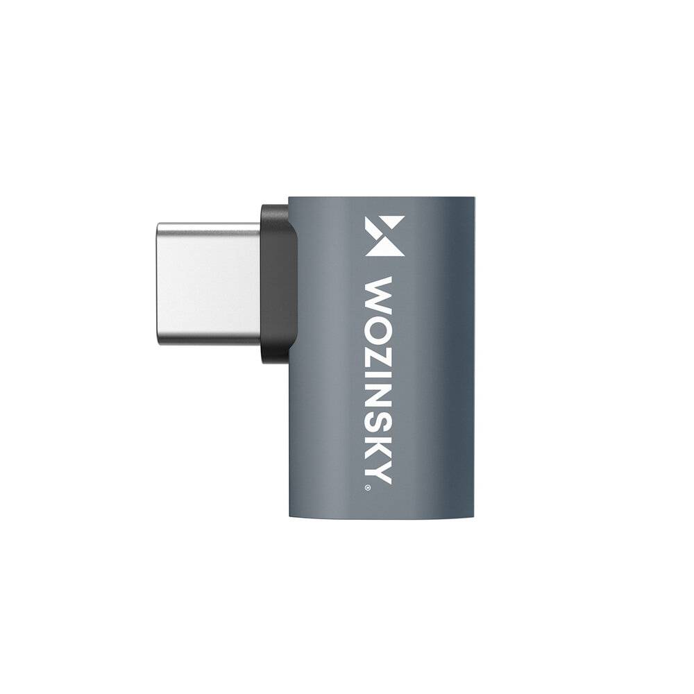 Wozinsky WPKB-01 USB-C - USB-C 40Gb/s 240W 8K OTG seitlich abgewinkelter Adapter - Grau