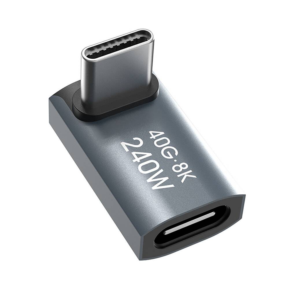 Wozinsky WPKF-01 USB-C - USB-C 40Gb/s 240W 8K OTG Winkeladapter - Grau