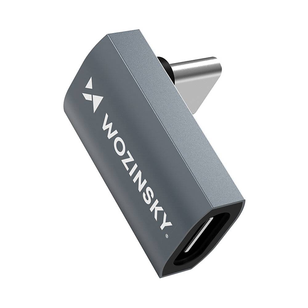 Wozinsky WPKF-01 USB-C - USB-C 40Gb/s 240W 8K OTG Winkeladapter - Grau