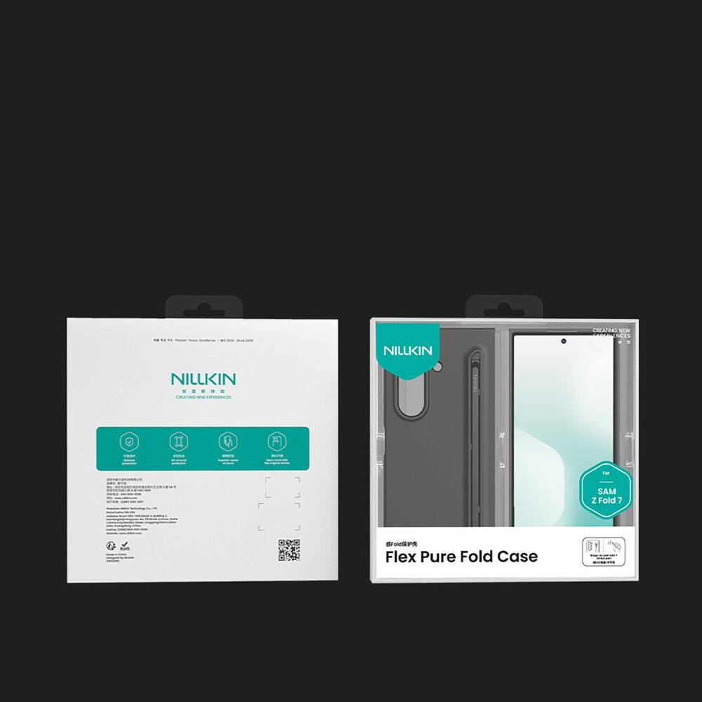 Nillkin Flex Pure Fold Hülle für Samsung Galaxy Z Fold 7 mit S Pen Space – Schwarz