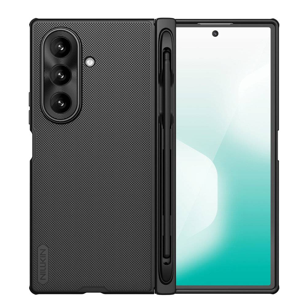 Nillkin Super Frosted Shield Fold Hülle für Samsung Galaxy Z Fold 7 mit S Pen Space - Schwarz