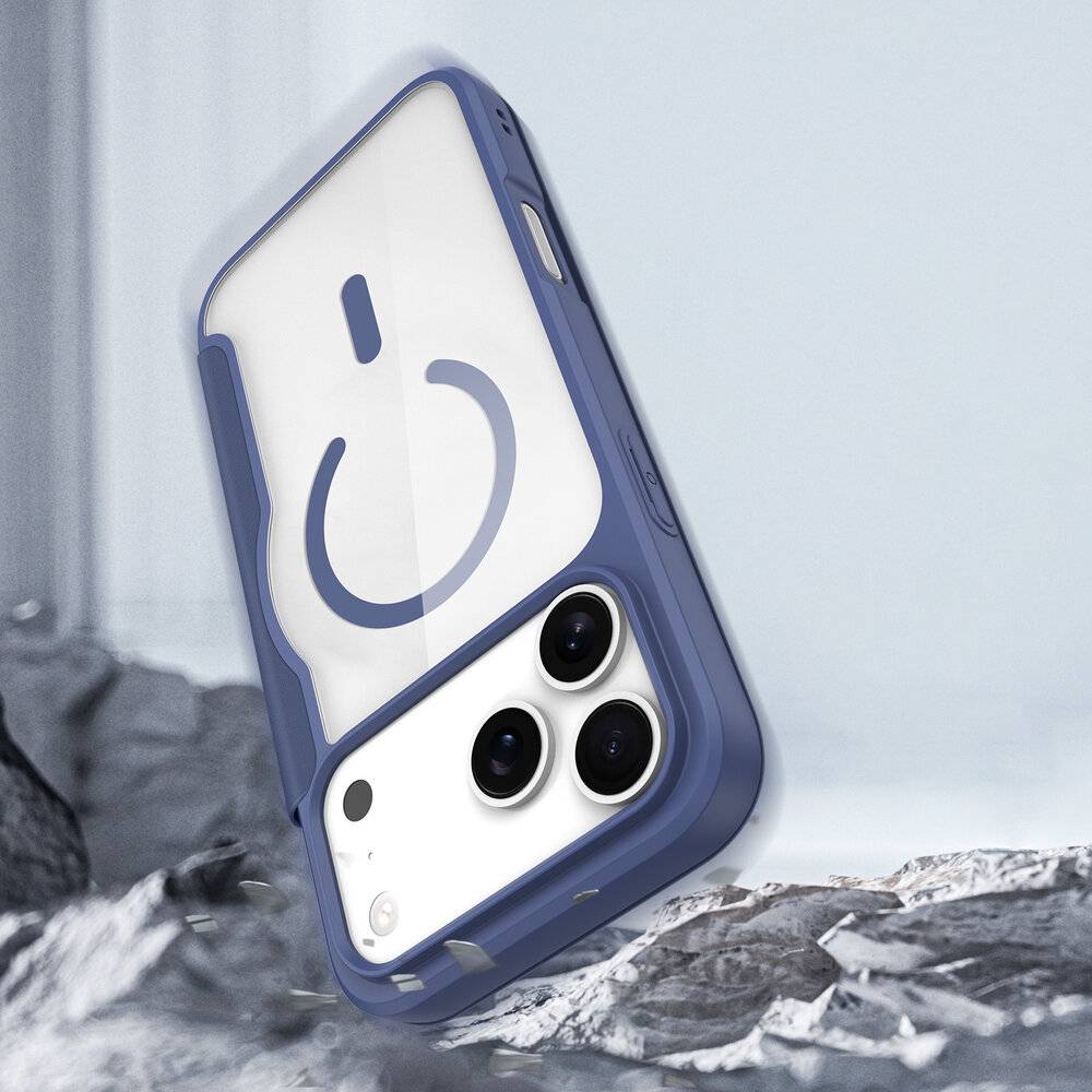 Dux Ducis Skin X Pro iPhone 17 Pro Max Hülle mit Wallet, MagSafe kompatibel - Blau