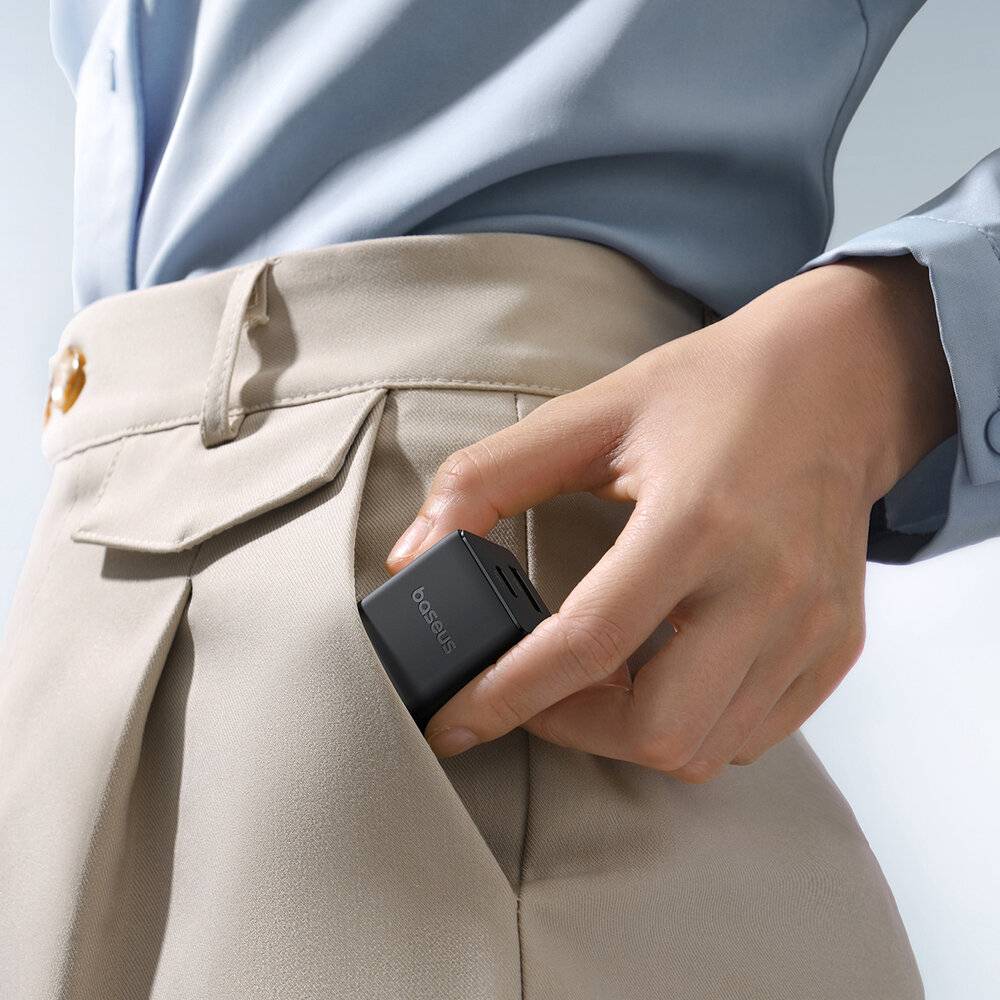 Baseus Palm 20W USB-C USB-A Wandladegerät - Schwarz