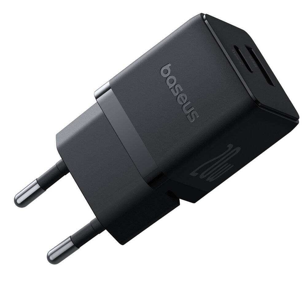 Baseus Palm 20W USB-C USB-A Wandladegerät - Schwarz