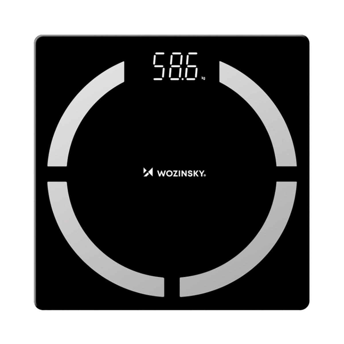 Wozinsky WIWL-30 Intelligente Bluetooth-Badezimmerwaage – Schwarz