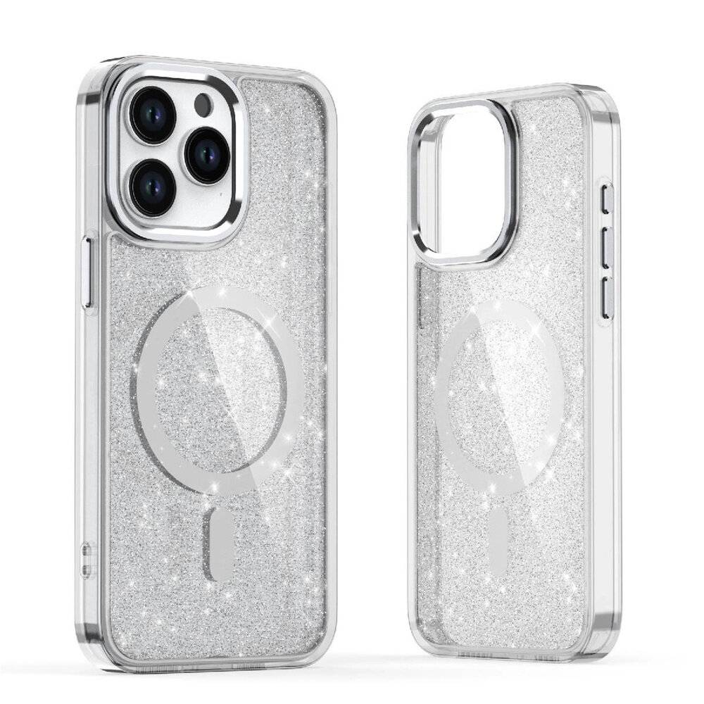 Glitter Case MagSafe Kompatibel für iPhone 17 - Halbtransparent