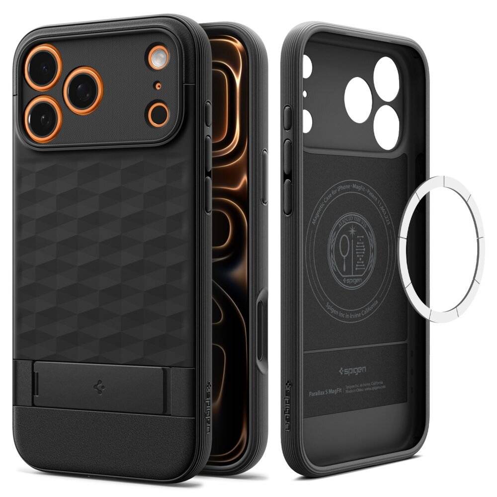 Spigen Parallax "S" MagSafe Case für iPhone 17Pro - Mattschwarz