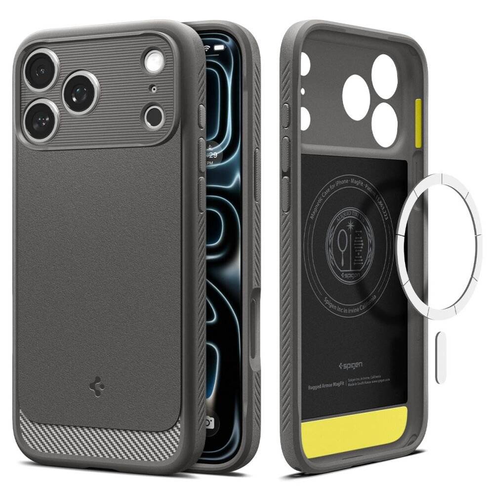 Spigen Rugged Armor Mag MagSafe Case für iPhone 17 Pro Max - Grau