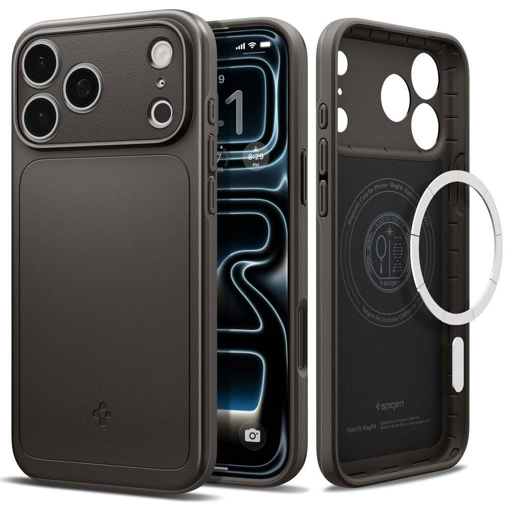 Spigen Thin Fit MagSafe Case für iPhone 17 Pro - Grau
