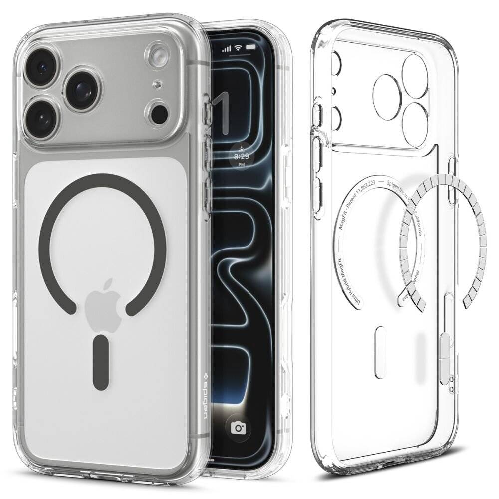 Spigen Ultra Hybrid MagSafe Case für iPhone 17 Pro Max - Clear Gray