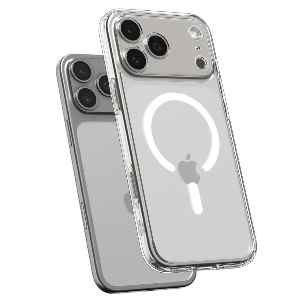 Spigen Ultra Hybrid MagSafe Case für iPhone 17 Pro Max - Klar und Weiß