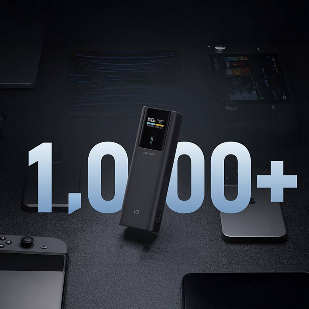 Powerbank Cuktech CKPB100PGLBL 150W 10000mAh USB-C USB-A - schwarz