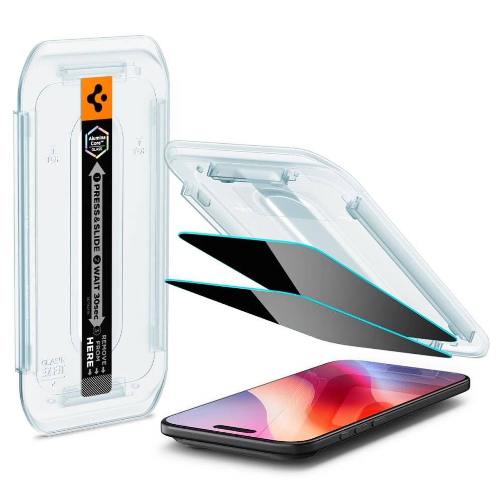 Spigen Glas.TR EZ Fit 2er-Pack Sichtschutzglas iPhone 17 Air