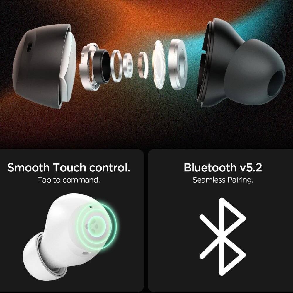 Spigen SA2401 ANC Pro Kabellose Kopfhörer - Schwarz