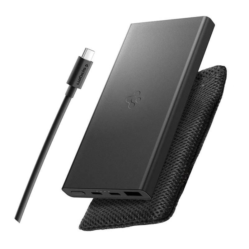 Spigen Essential EA2210 Powerbank 10000 mAh 22,5 W - Schwarz