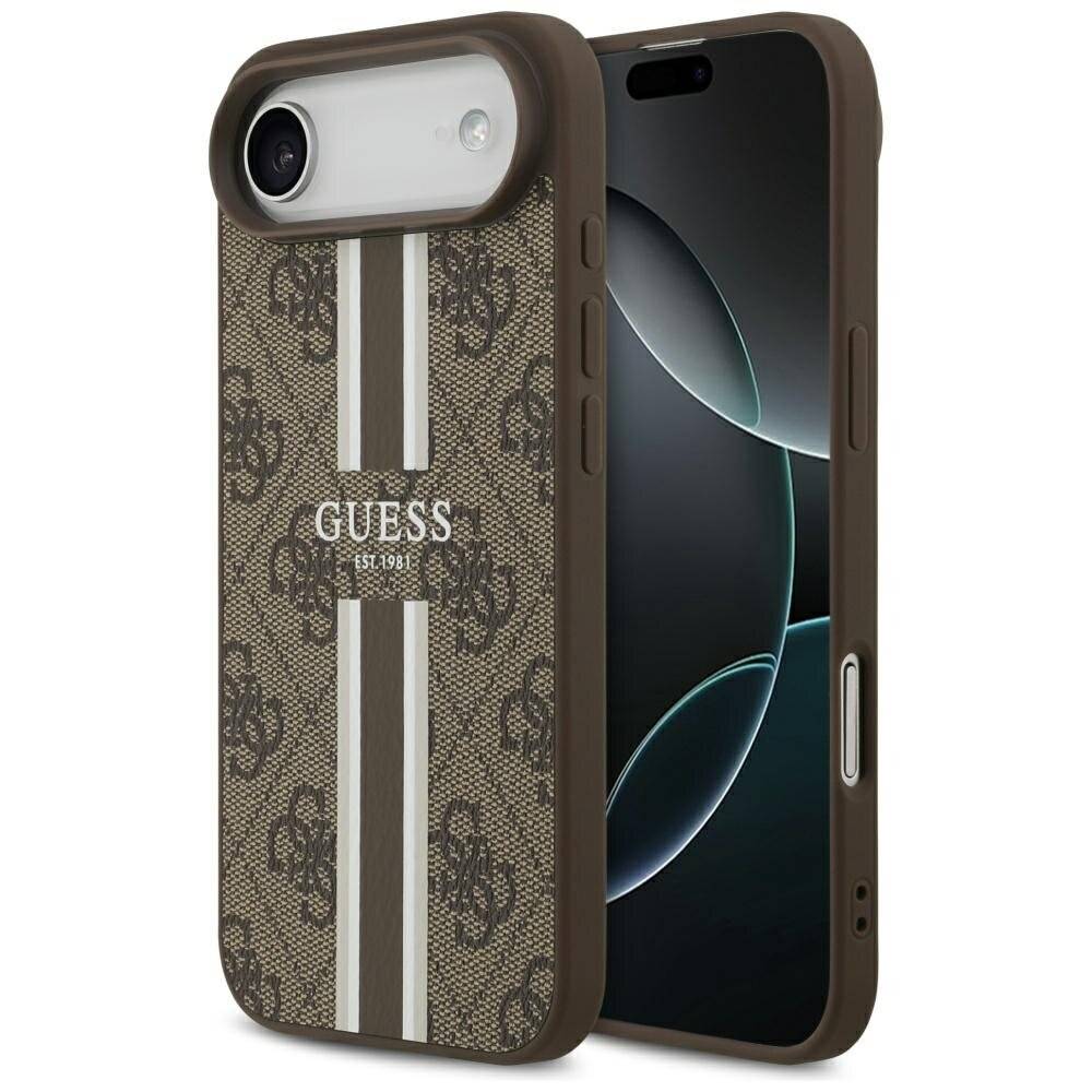 Guess 4G MagSafe-Hülle Printstreifen iPhone 17 Air – braun