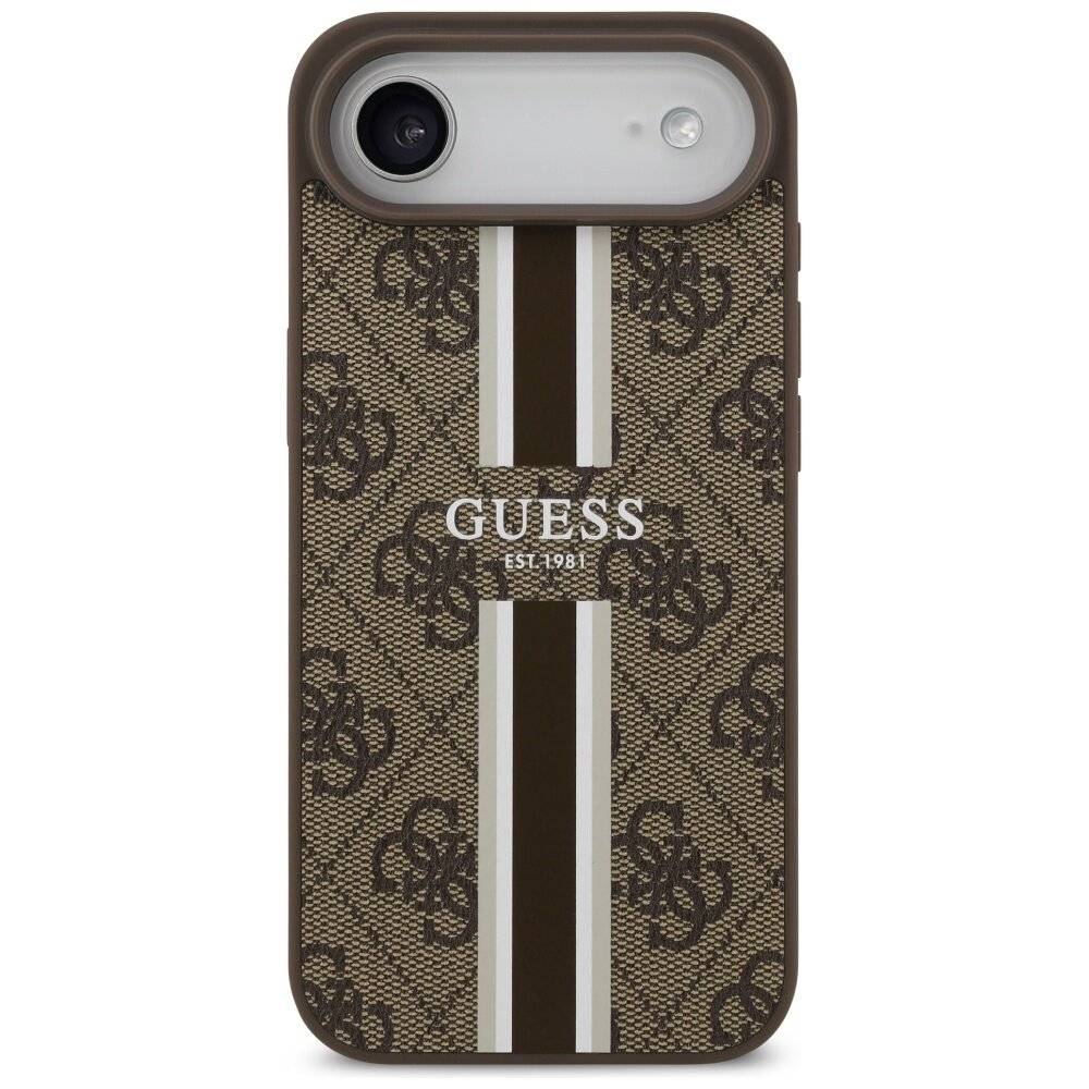 Guess 4G MagSafe-Hülle Printstreifen iPhone 17 Air – braun