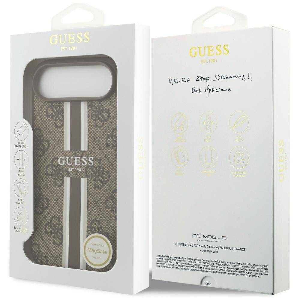 Guess 4G MagSafe-Hülle Printstreifen iPhone 17 Air – braun