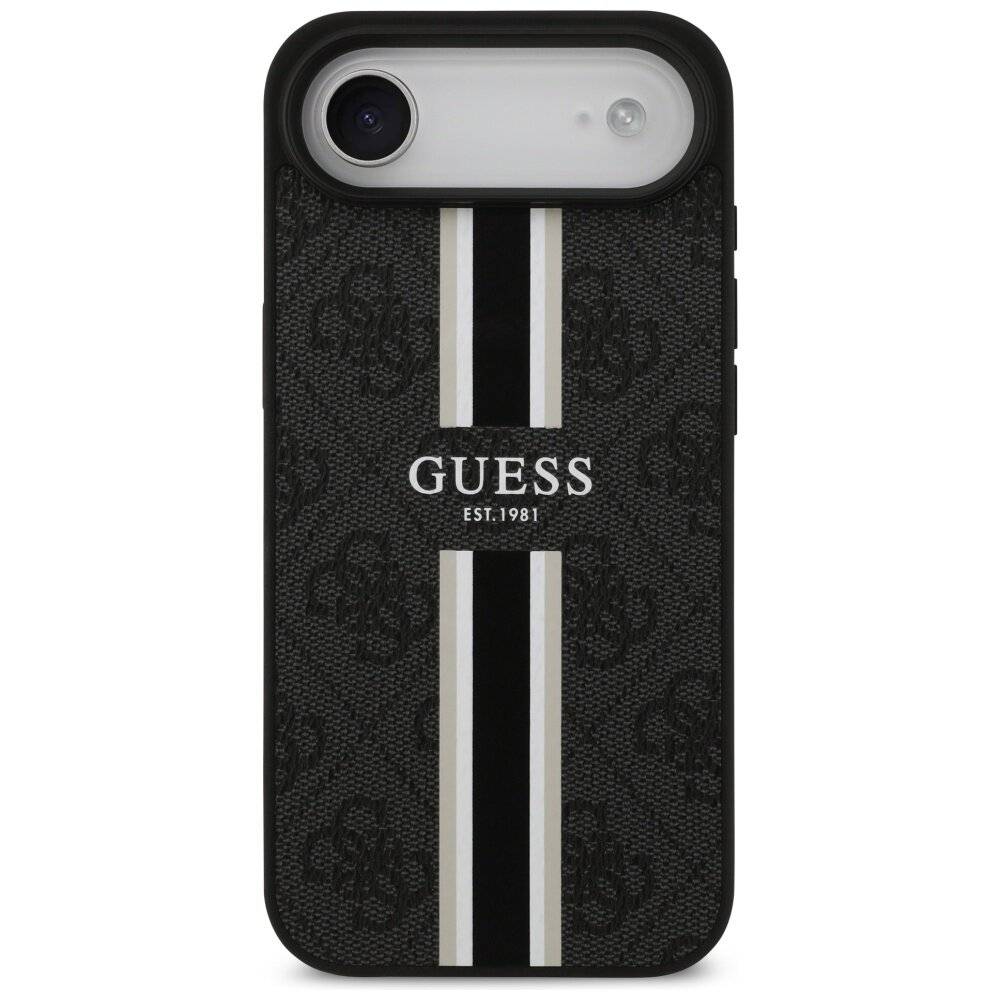 Guess 4G MagSafe-Hülle Printstreifen iPhone 17 Air – Schwarz