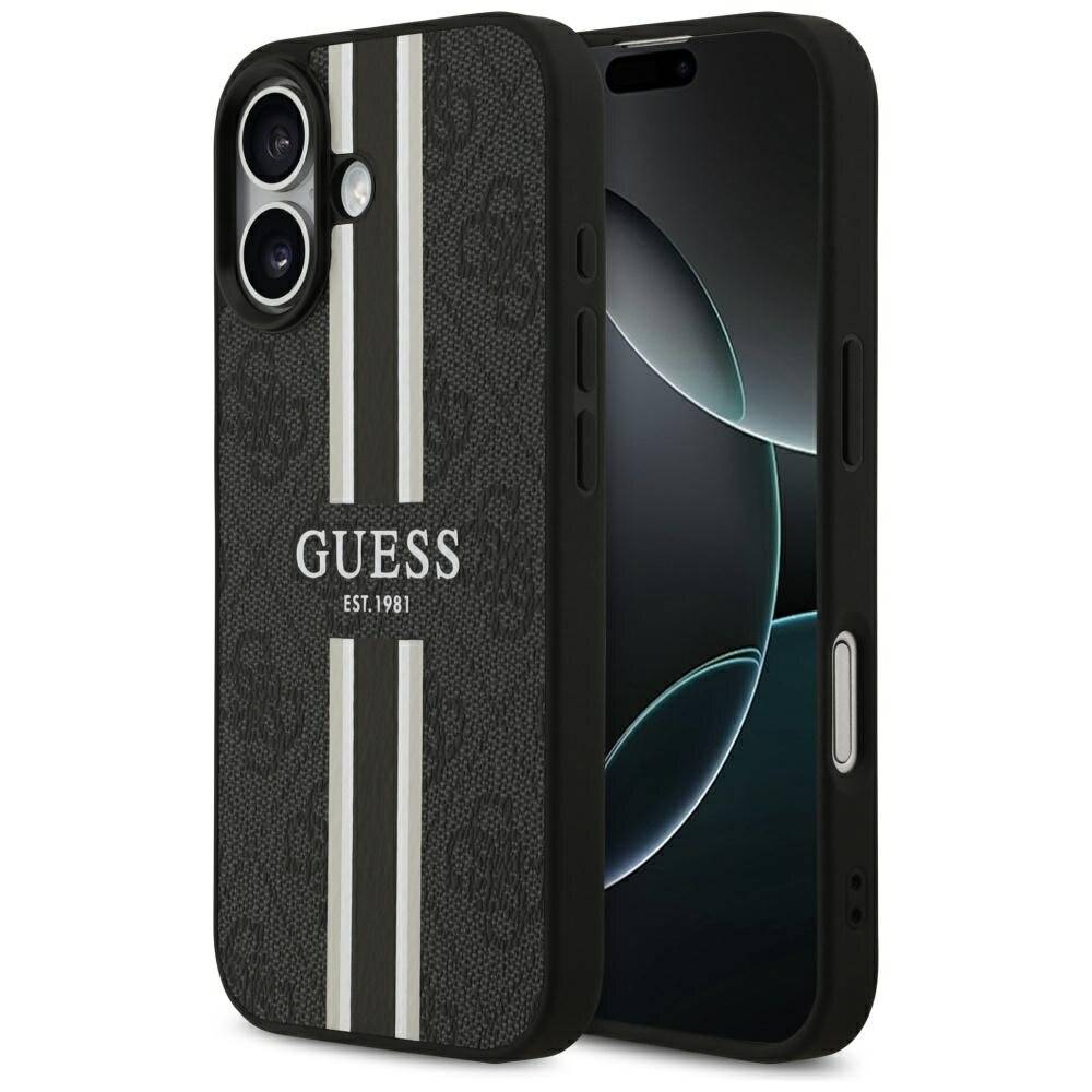 Guess 4G MagSafe-Hülle Printstreifen iPhone 17 – Schwarz