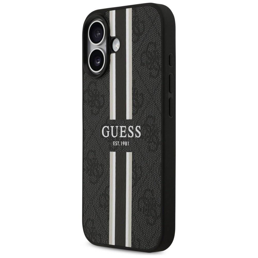 Guess 4G MagSafe-Hülle Printstreifen iPhone 17 – Schwarz